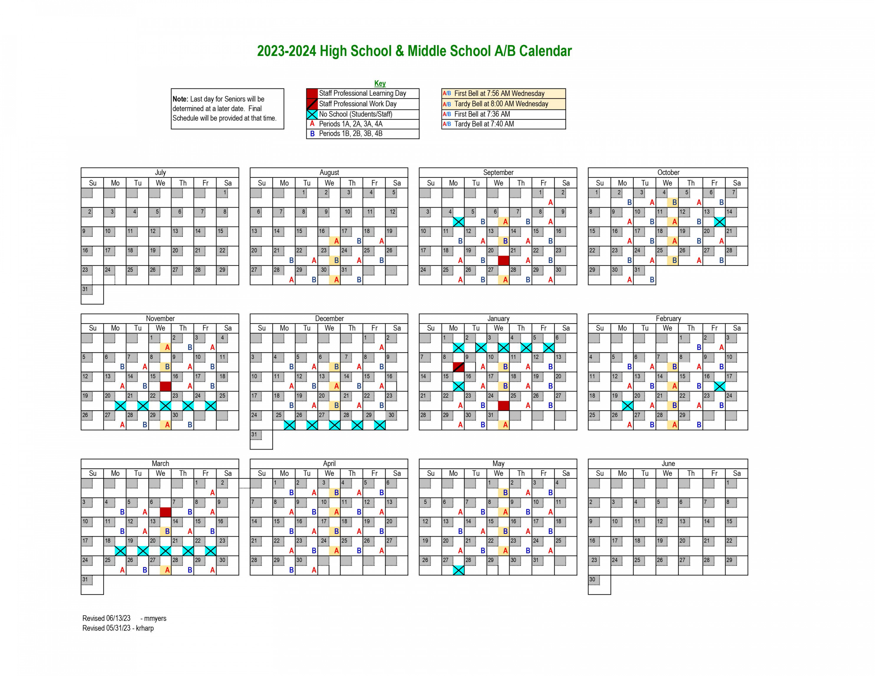 Bell Schedules and Calendars  Eagle High