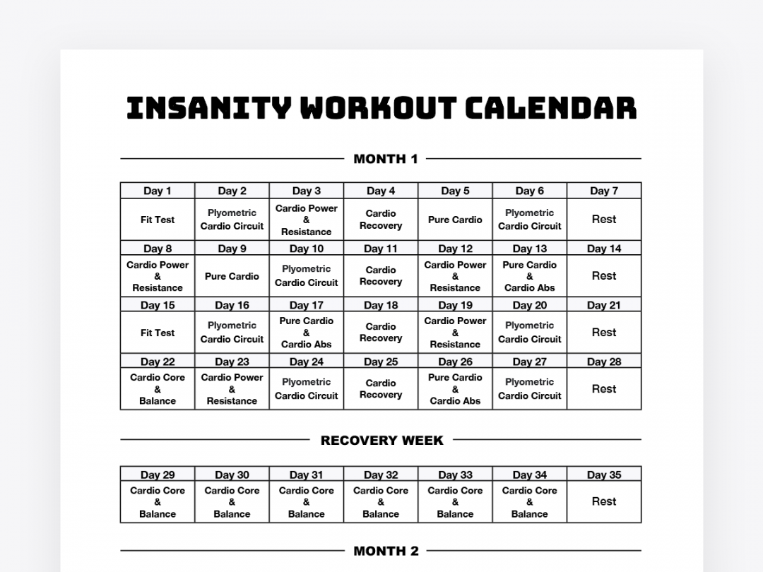 Calendar Apps For Insanity Workout – Calendar Tricks