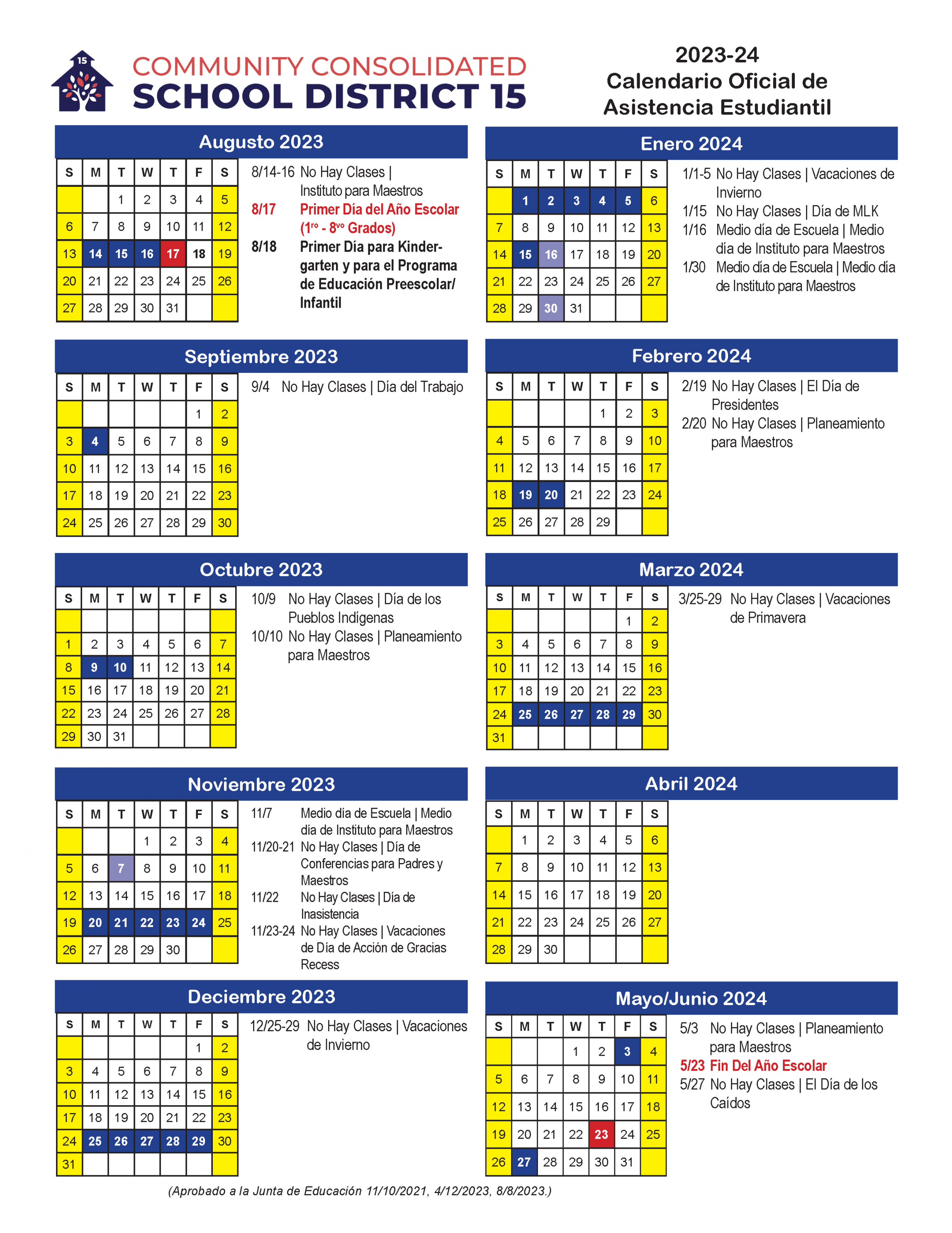 Calendars / - Official School Calendar