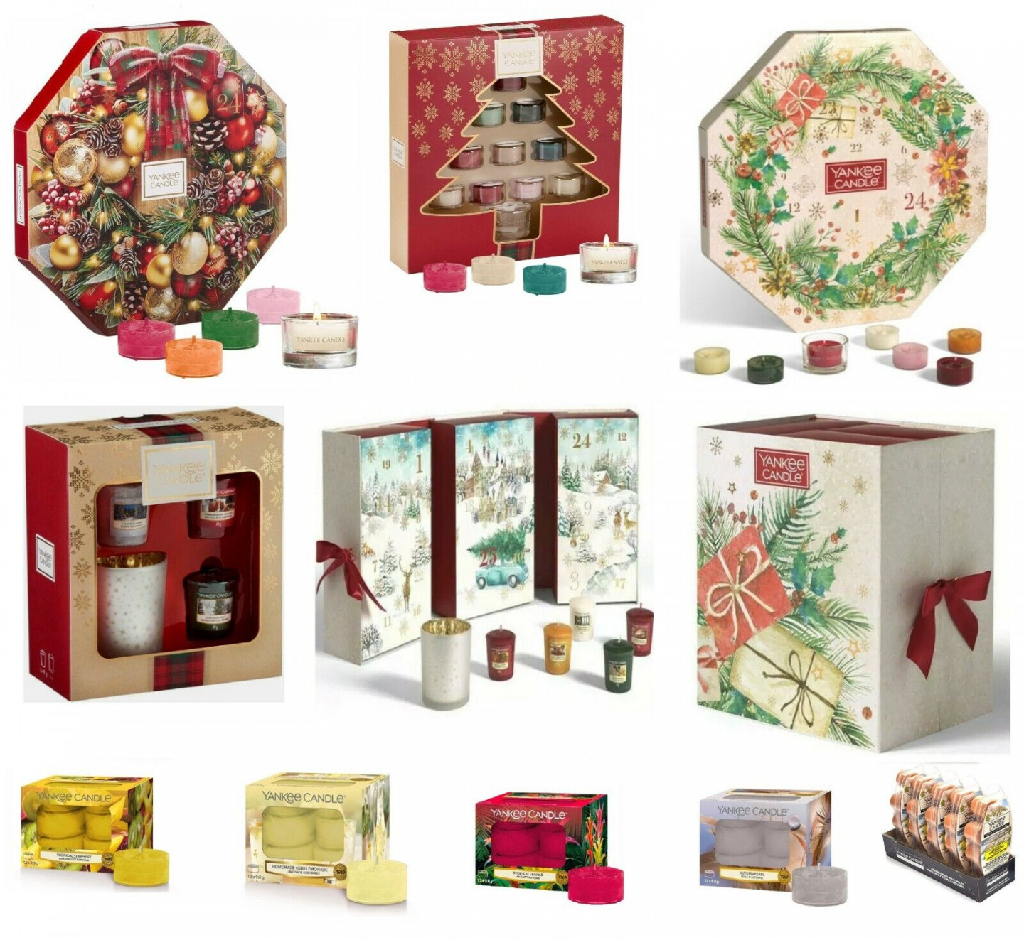 New Yankee Candle Advent Calendar  Tea Light, Christmas Gift Set, UK Stock