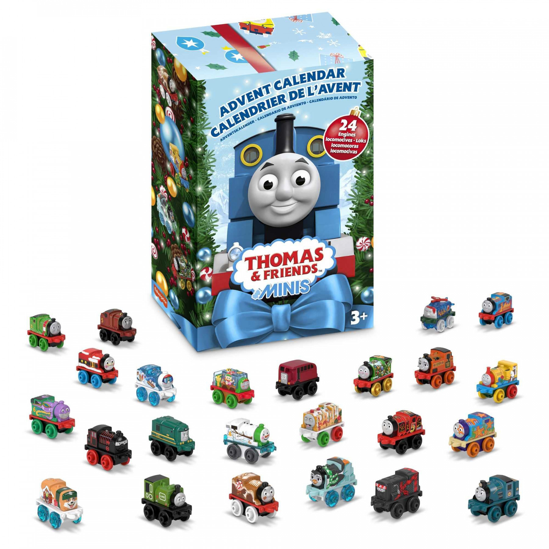 Thomas & Friends MINIS Advent Calendar , Christmas gift,  miniature  toy trains and vehicles for preschool kids ages  years and up