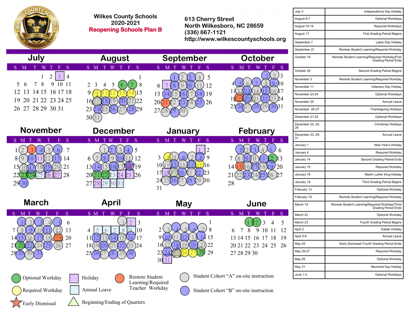 Wilkes County Court Calendar