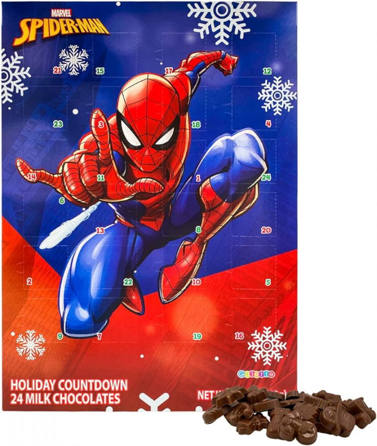 Galerie  Marvel Advent Calendar, Spiderman  Days Countdown to  Christmas with Milk Chocolate Pieces,