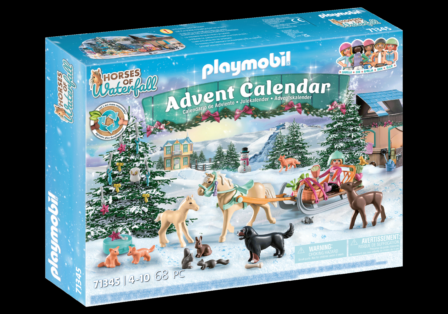 Advent Calendar Horses of Waterfall - Christmas Sleigh Ride