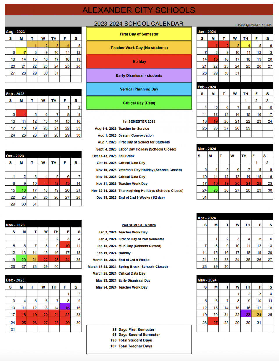 Calendar (Button) - Alexander City Board of Education