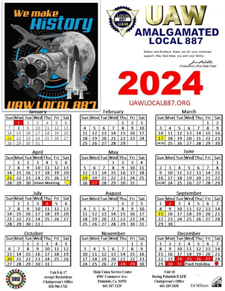 Calendar  UAW Local