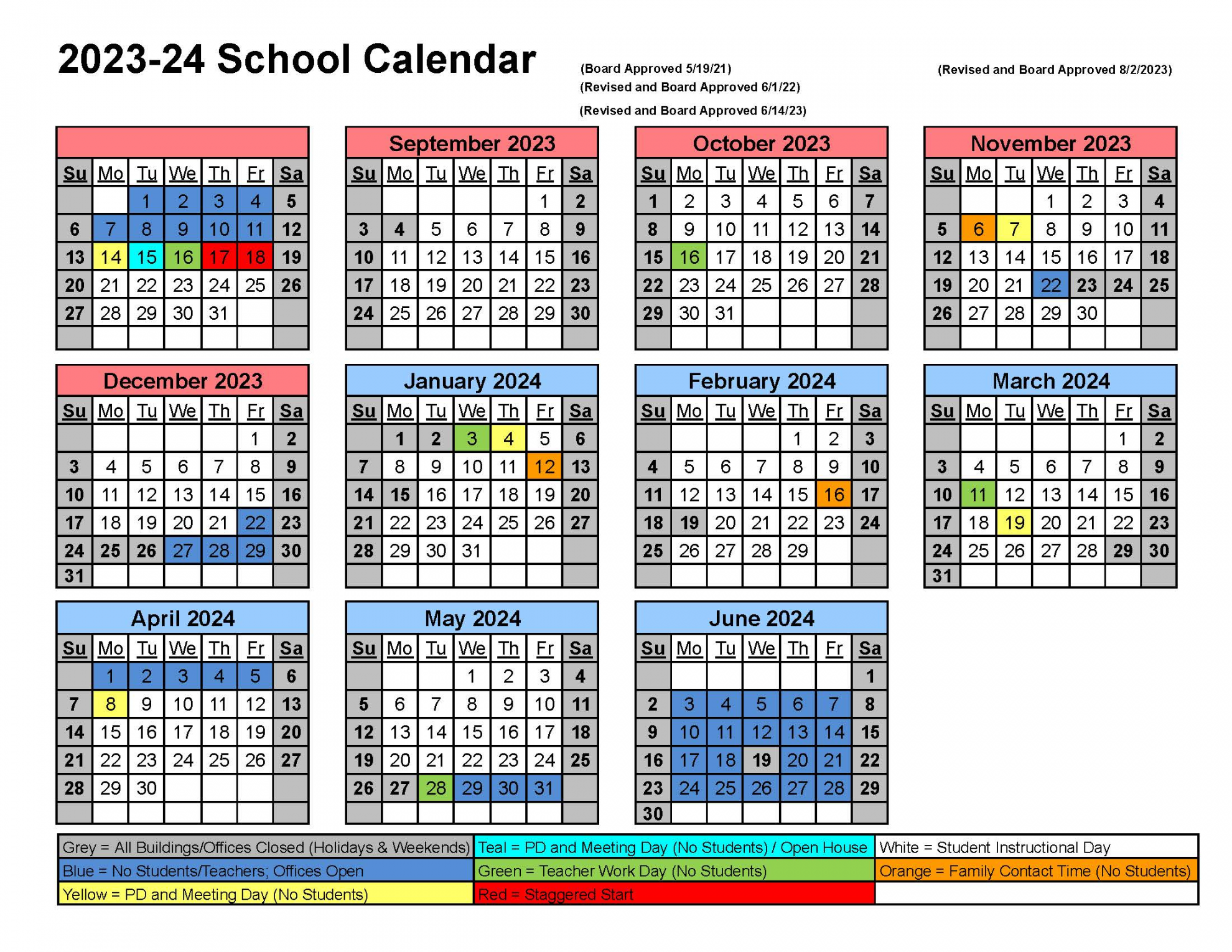 DISTRICT CALENDAR  Washington Local Schools