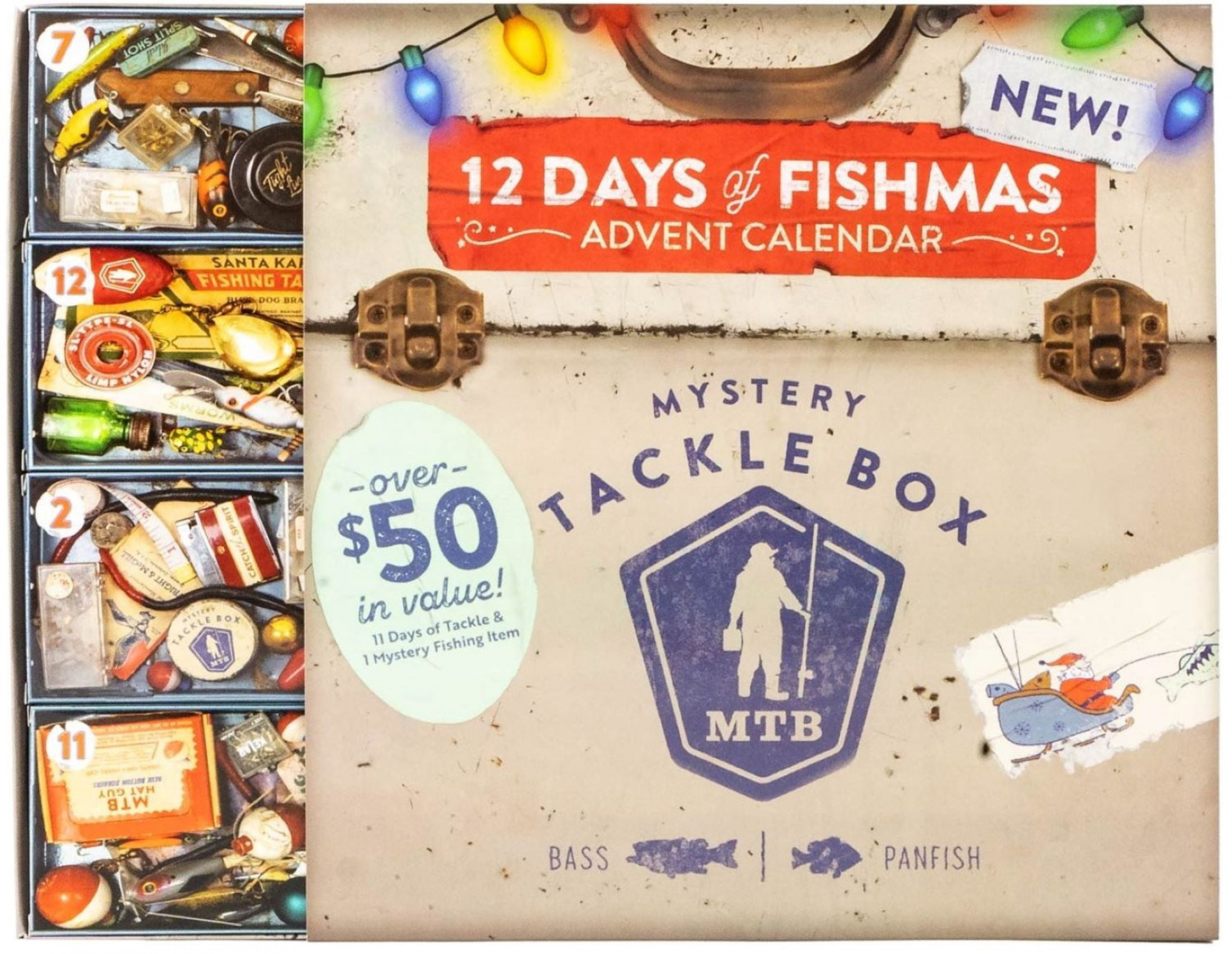 Mystery Tackle Box  Days of Fishmas Holiday Fishing Lures Advent Calendar   Freshwater