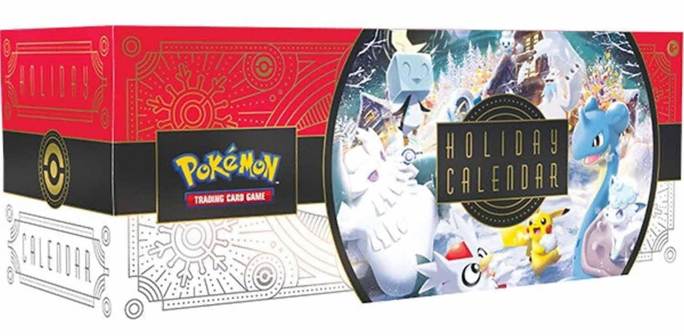 Pokémon TCG: Holiday Calendar ( Foil Promo Cards,  Booster Packs & more),  for ages + Multicolor
