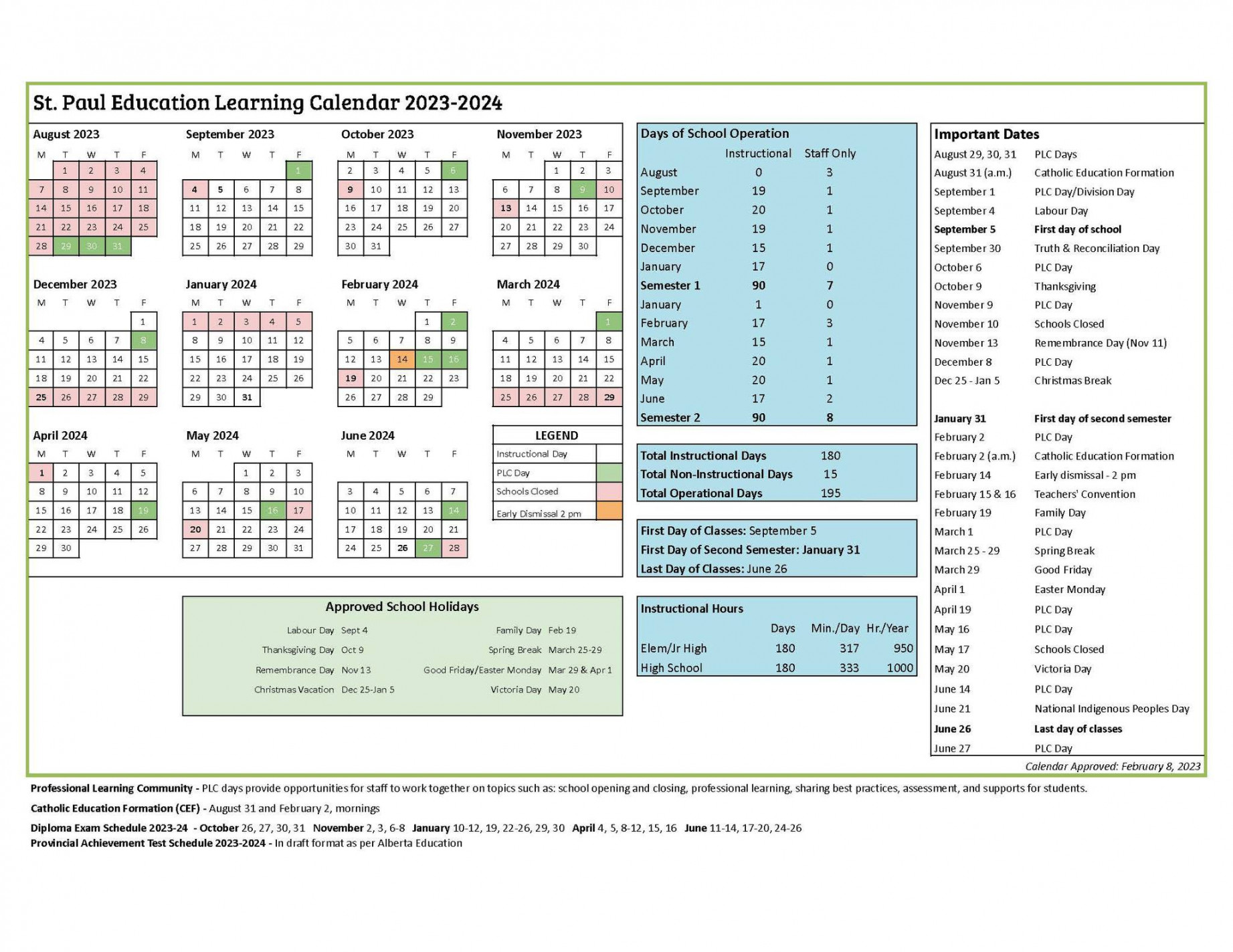 St. Paul Education approves / school calendar - LakelandToday