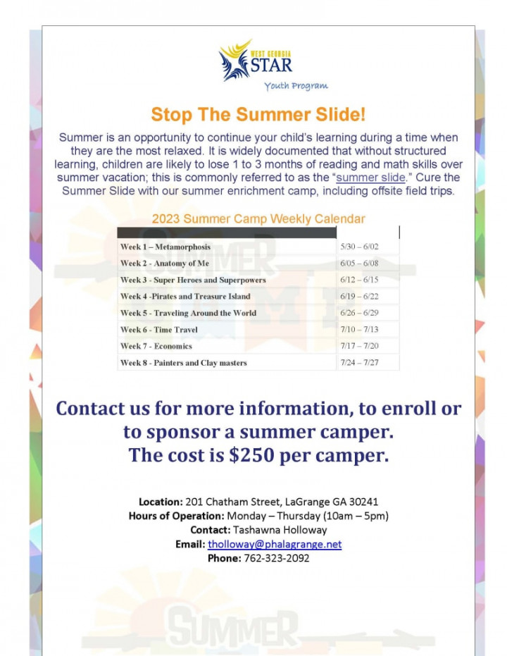Summer Activities - Troup County School System
