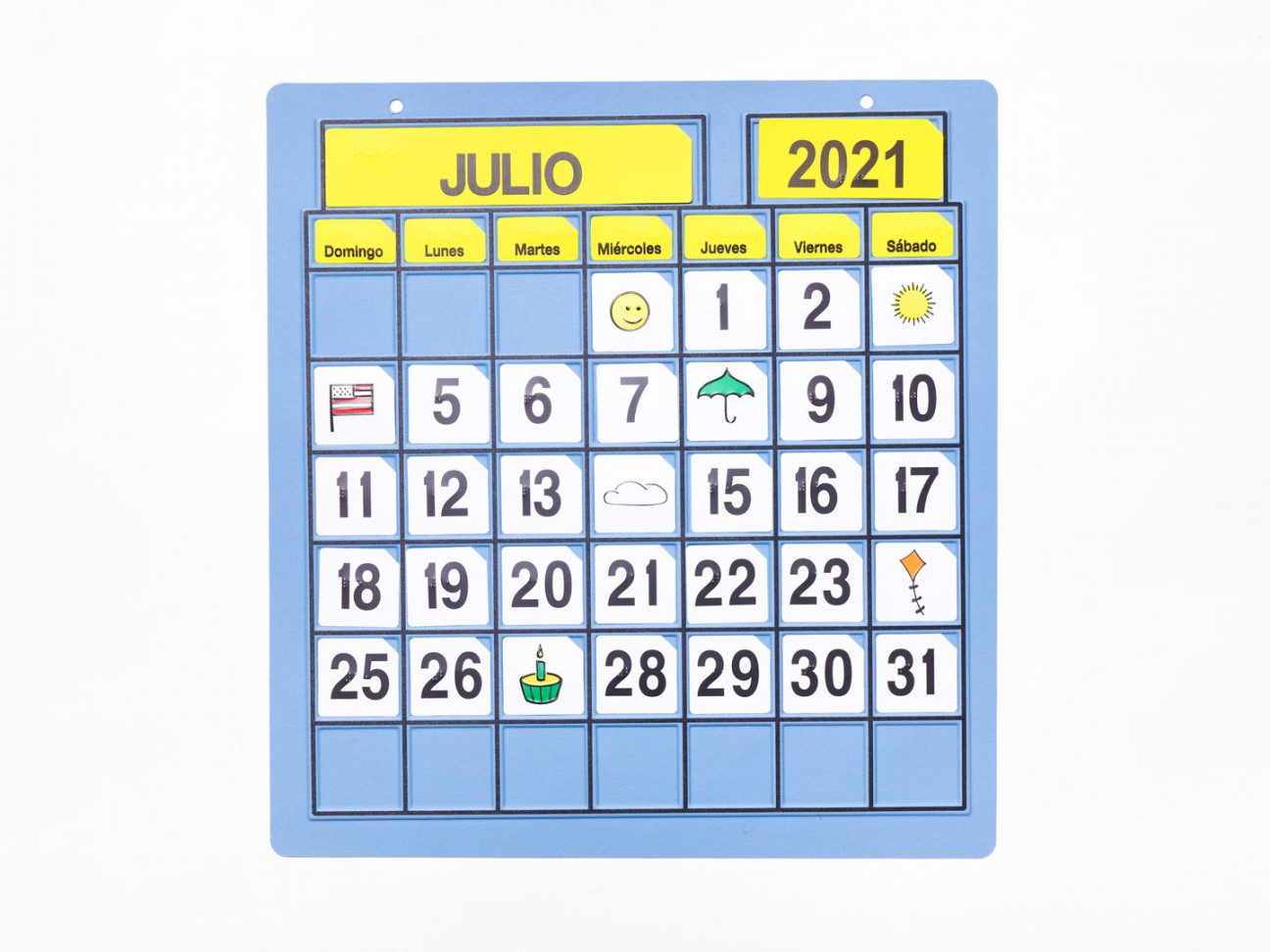 Classroom Calendar: Instructions, Print, Spanish