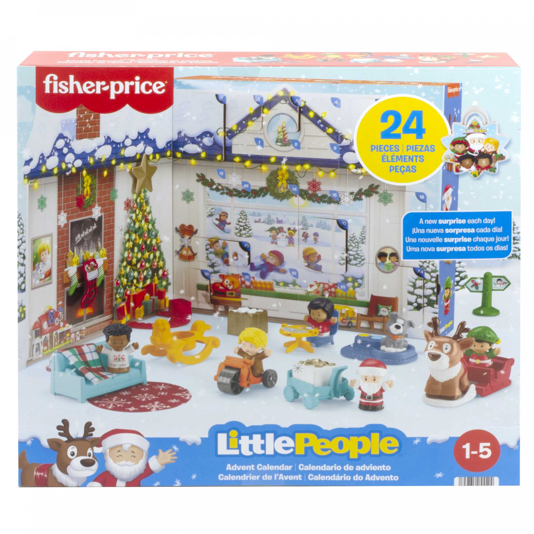 Fisher-Price Little People Advent Calendar, Christmas Playset For Toddlers,   Toys