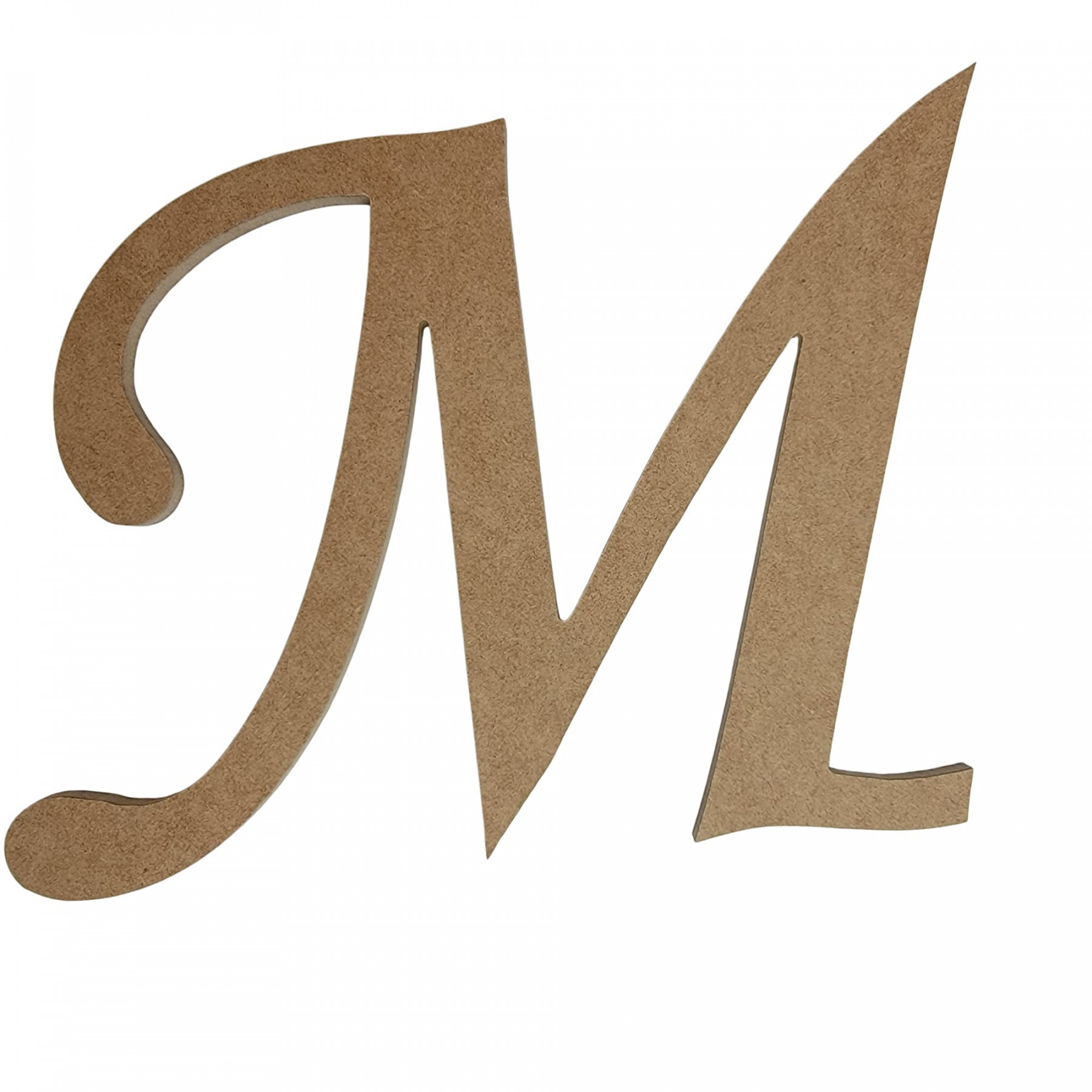 In Wooden Letter M Unfinished, Monotype Font, Craft Cutout -In Thick,  MonotypeLetter