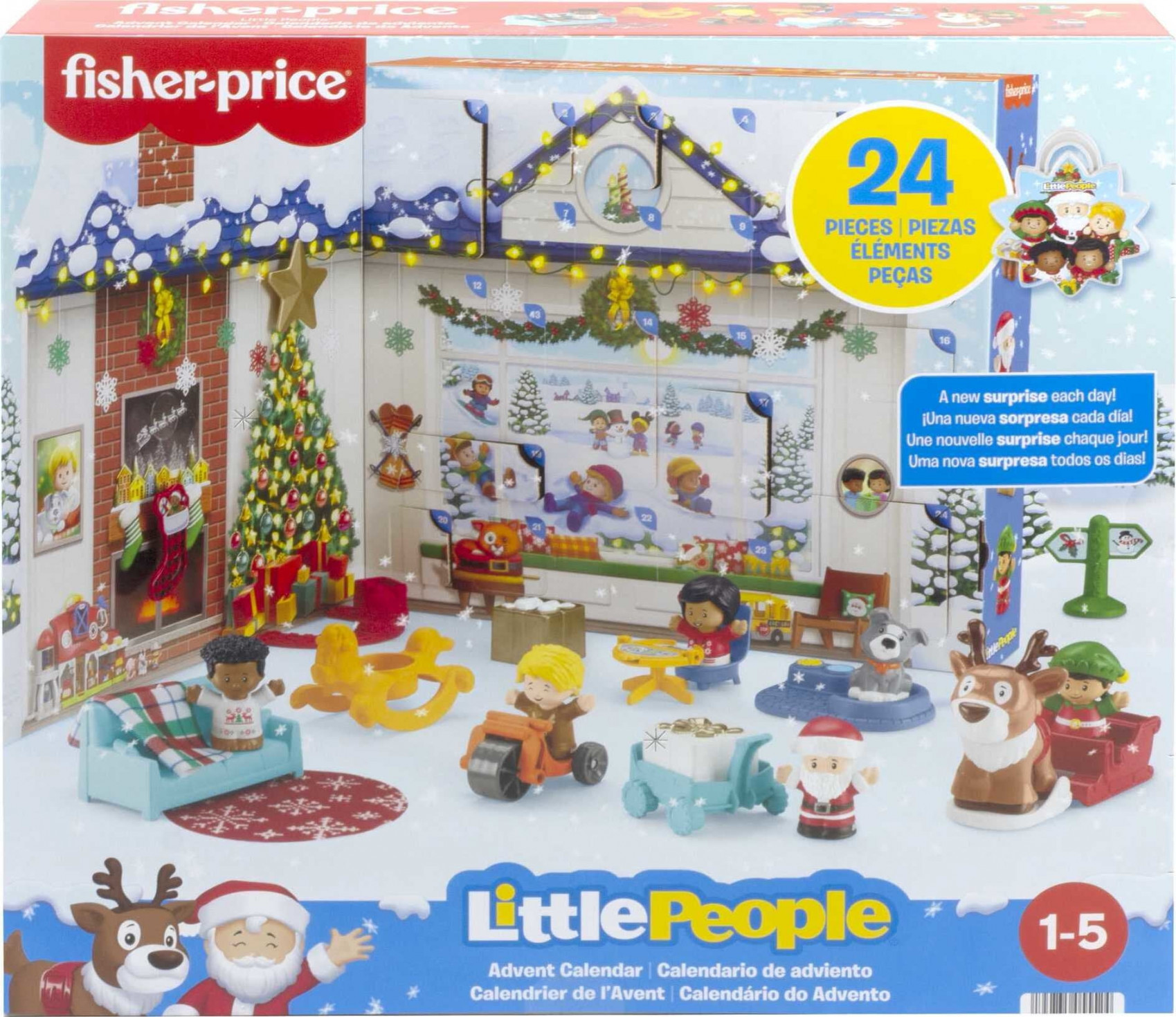 Little People Fisher-Price Advent Calendar Action Figure Set,  Pieces