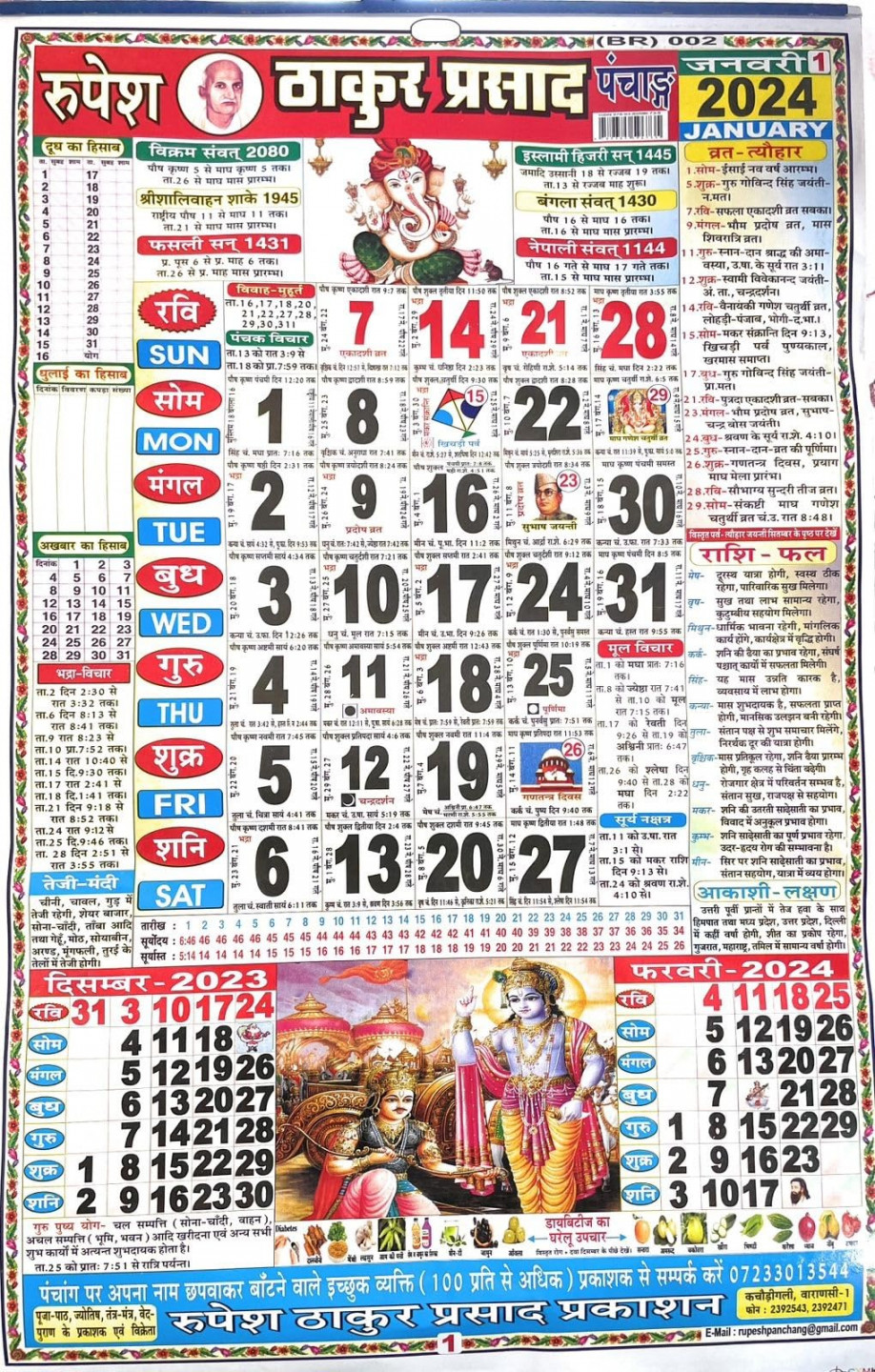 Rupesh Thakur Prasad  Panchang Latest  New Year Edition