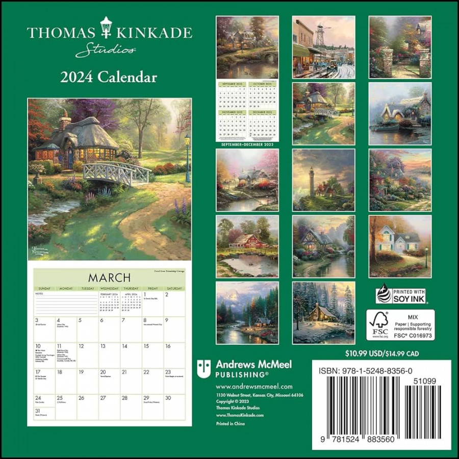 Thomas Kinkade Studios  Mini Wall Calendar