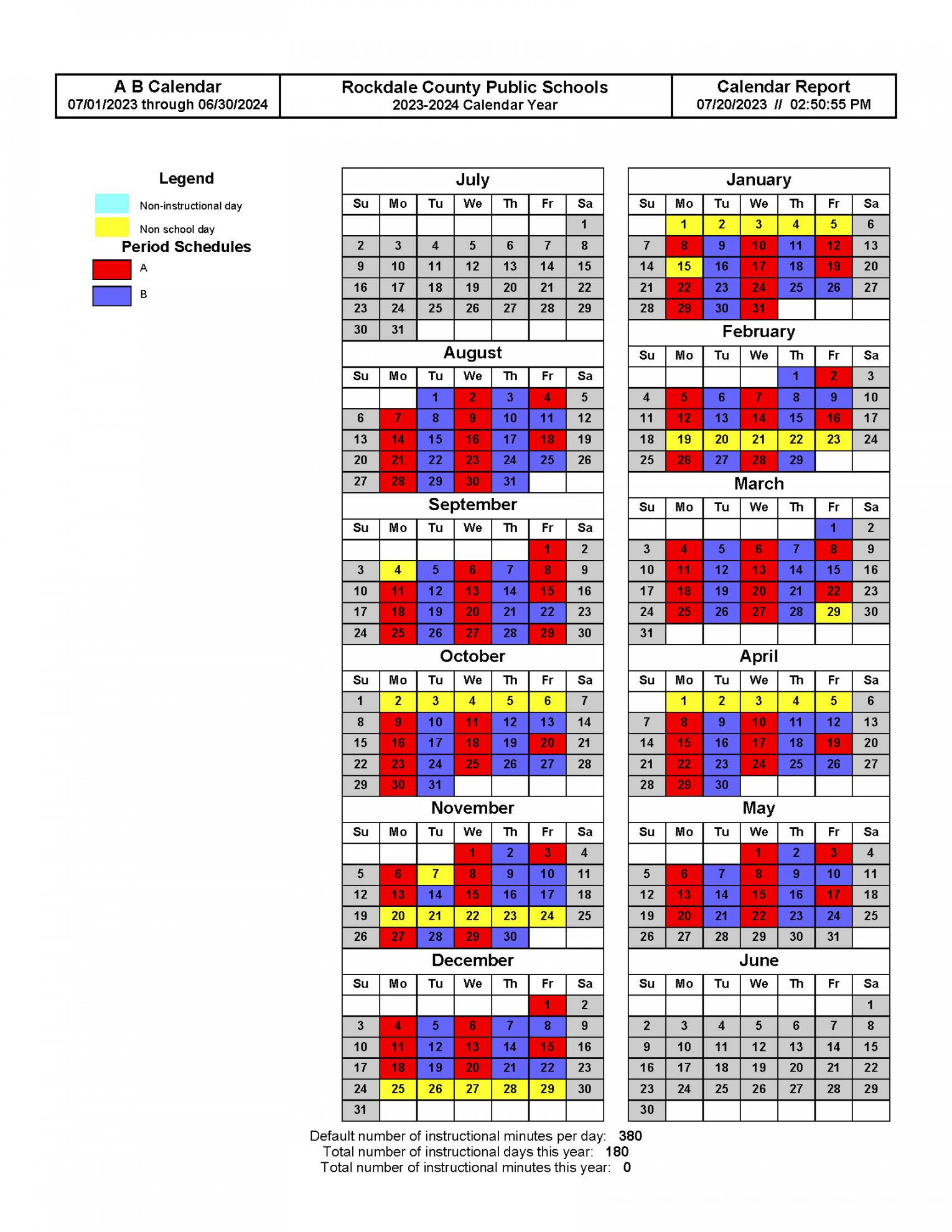 A B Calendar - Rockdale County Public Schools