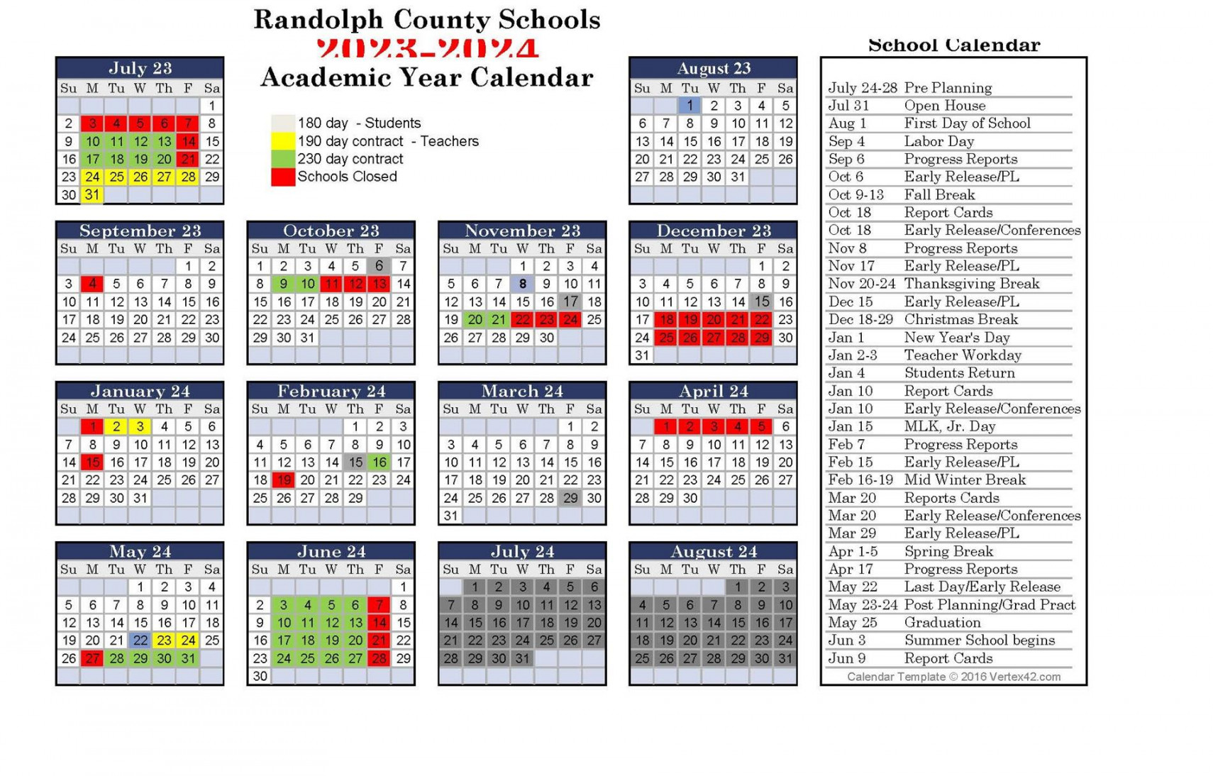 Calendar - Randolph County Elementary