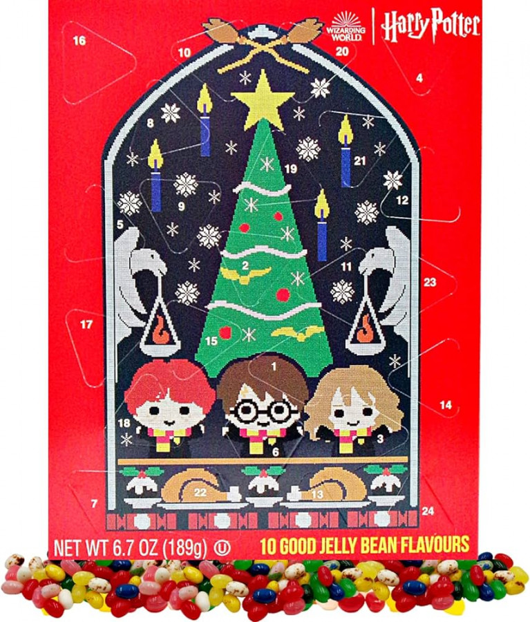 Harry Potter Jelly Belly Advent Calendar , Large Countdown to Christmas  Filled with Individual Packs of Assorted Jelly Beans,