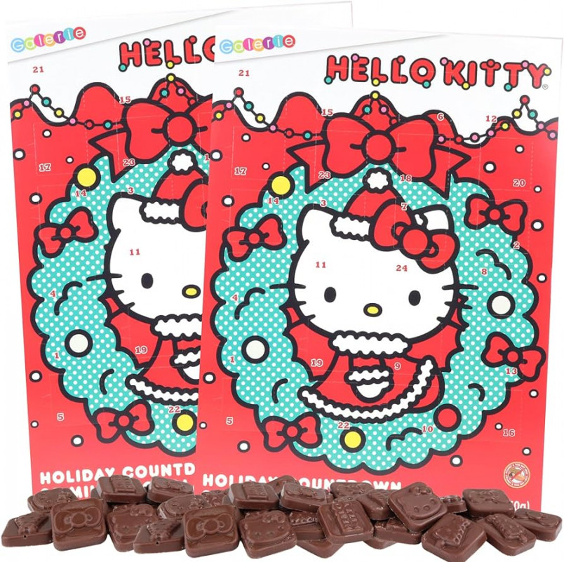Hello Kitty Advent Calendar,  Christmas Countdown with Chocolates,  Interactive Family Holiday Activity,