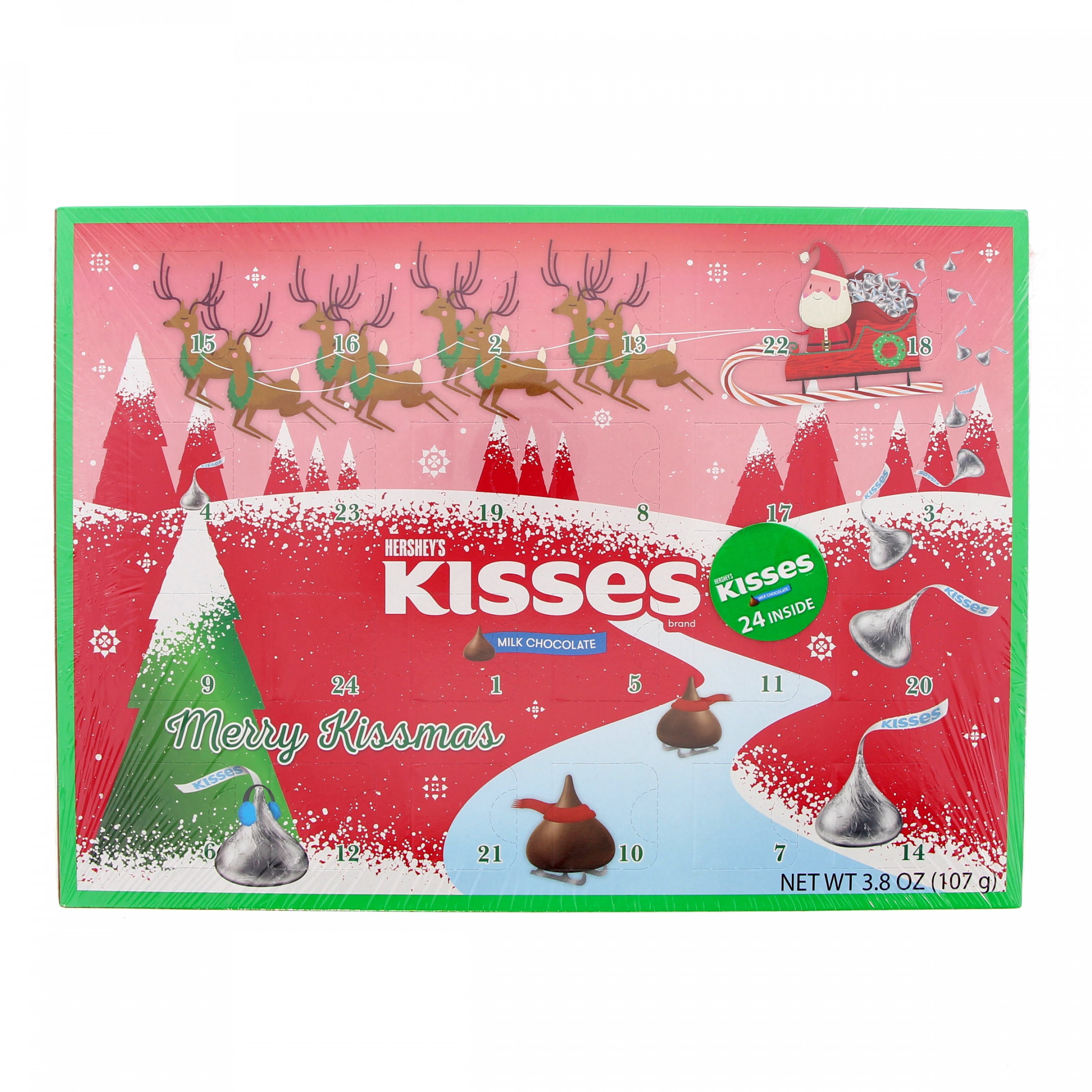 Hershey- Hershey Kisses Holiday Advent Calendar - with Hersheys Kisses-  Count Down to Holiday-