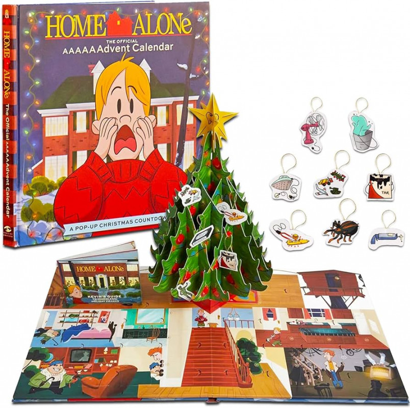 Home Alone Advent Calendar Countdown to Christmas -  Day Pop-Up Home  Alone Advent Calendar  with Ornaments Featuring Classic Movie Scenes   Home