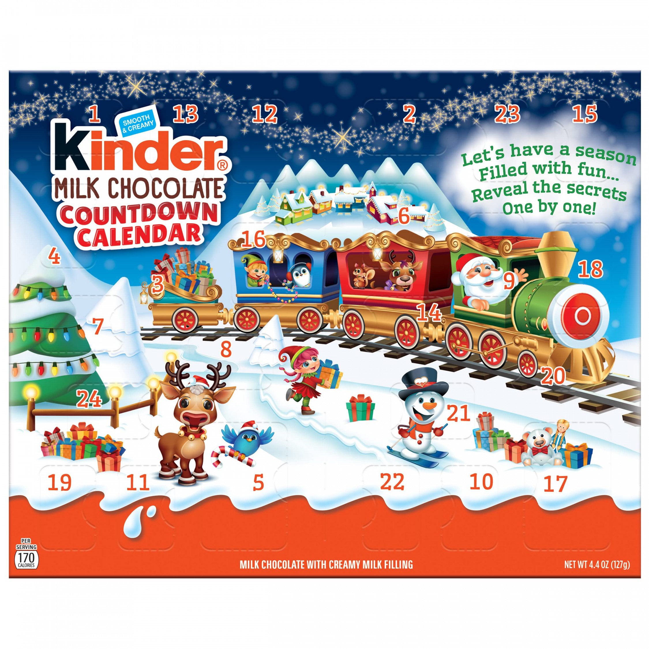 Kinder Joy Holiday Advent Calendar, Chocolate Candy Holiday Treats Inside,  Perfect Holiday Gift Box,  g,  Count