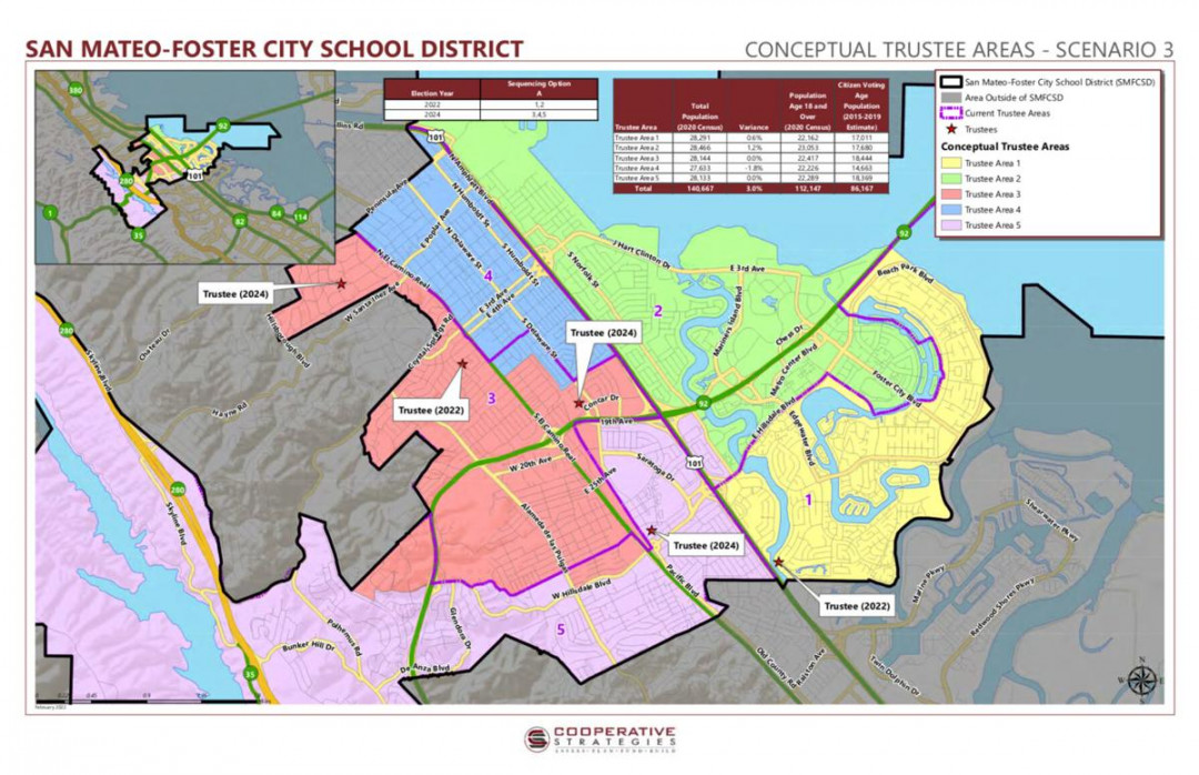 New district map for San Mateo-Foster City schools  Local News