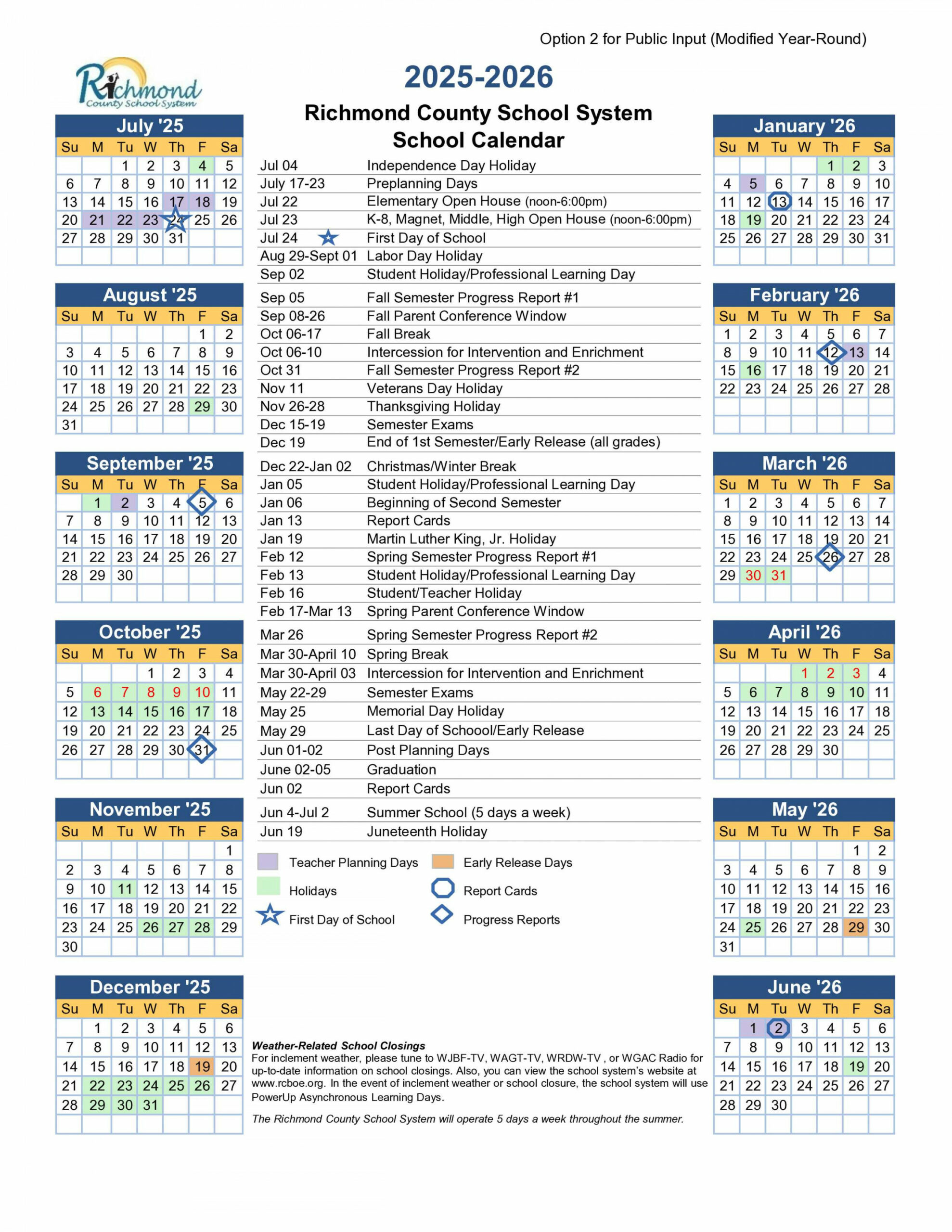 Parents face deadline for input on modified school calendar