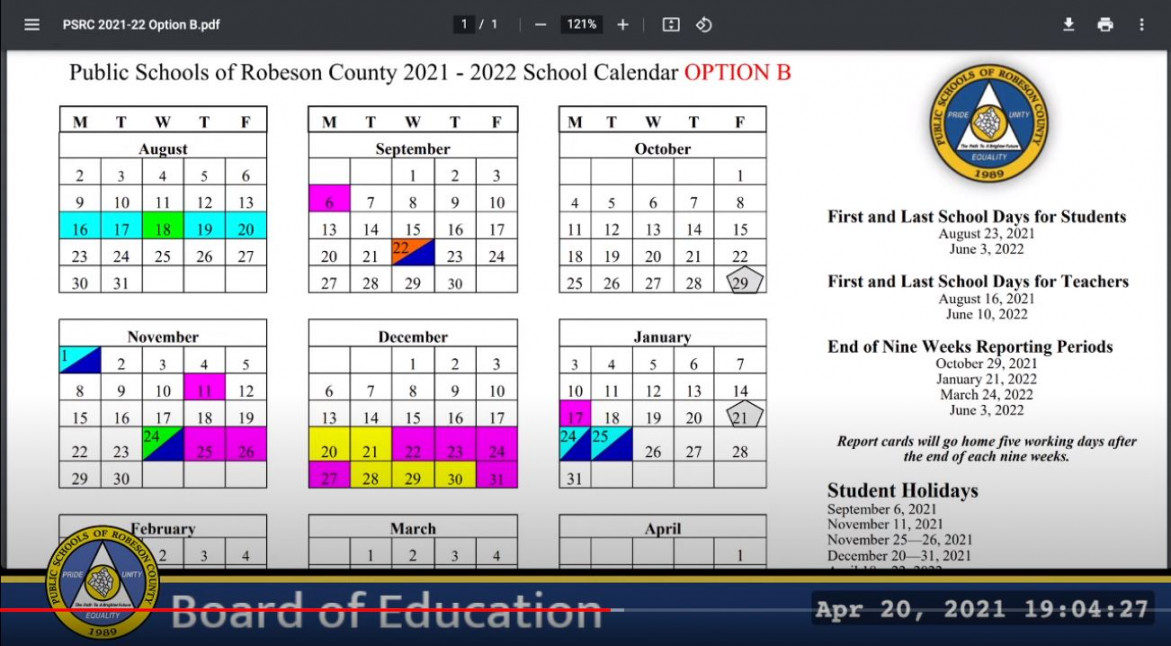 Public Schools of Robeson County board approves - academic
