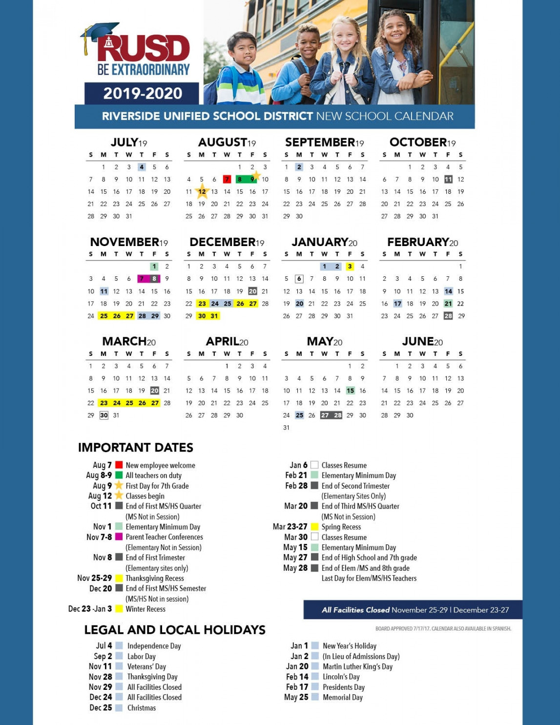 Riverside Unified Calendar