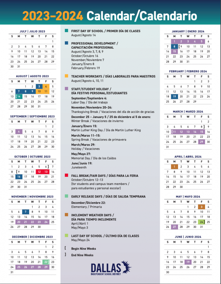 School Calendar / Overview