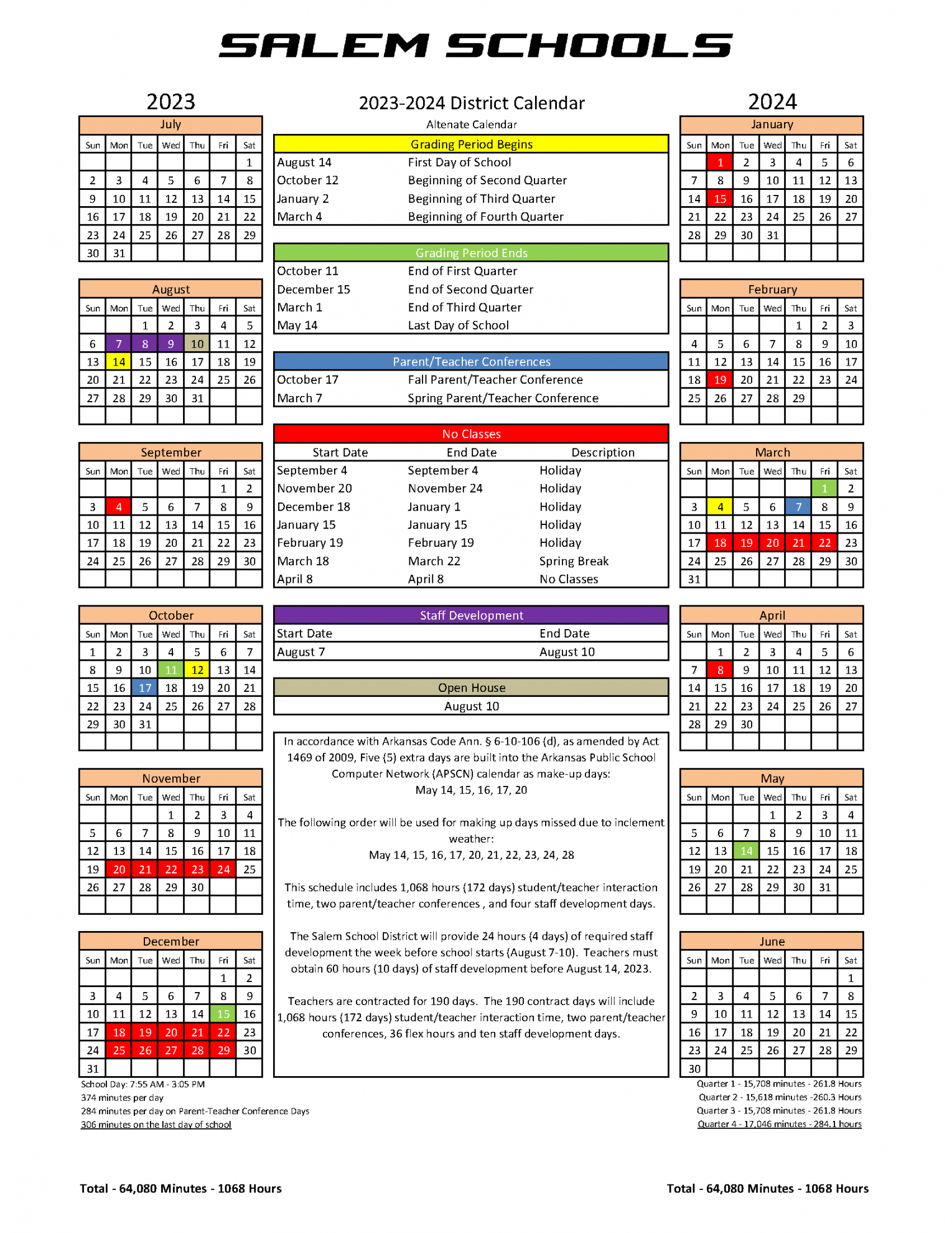 - School Calendar - Salem School District