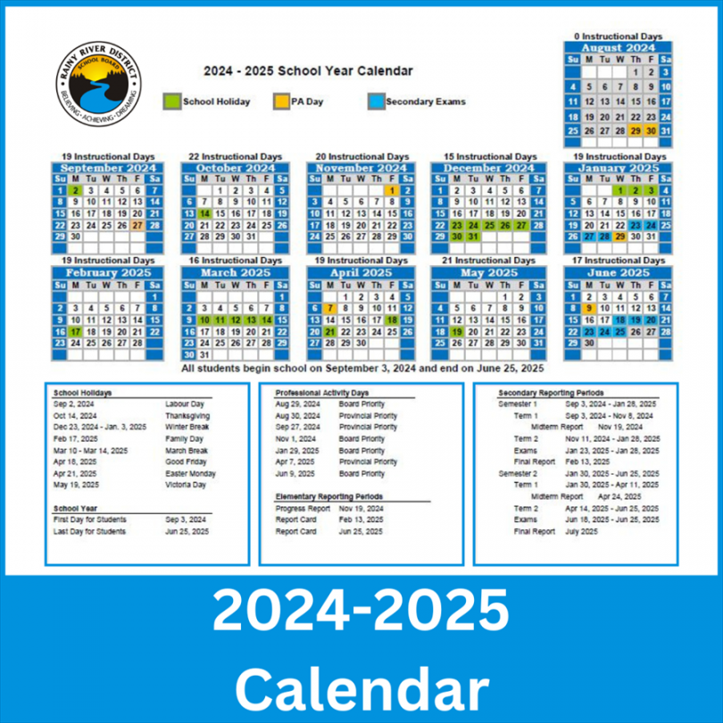 School Year Calendar - Rainy River District School Board