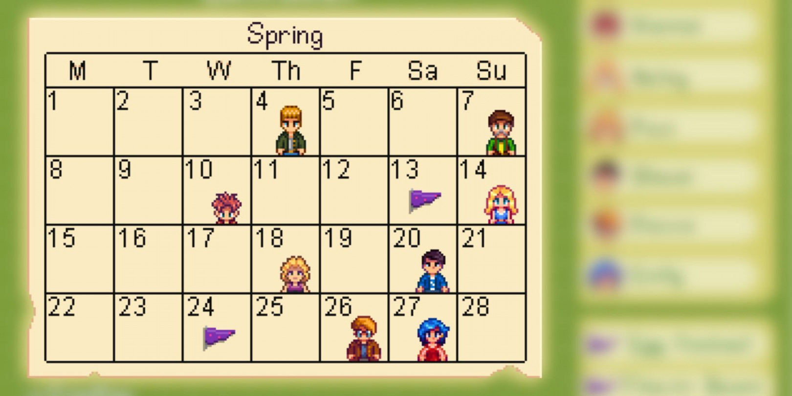 Stardew Valley: Birthday Calendar Guide