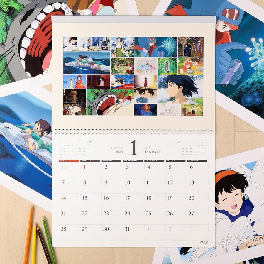 Studio Ghibli Character Calendar  Monthly Wall-mounted