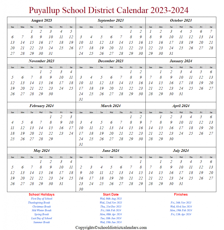 Bellevue School District Calendar   - 20 Company Salaries