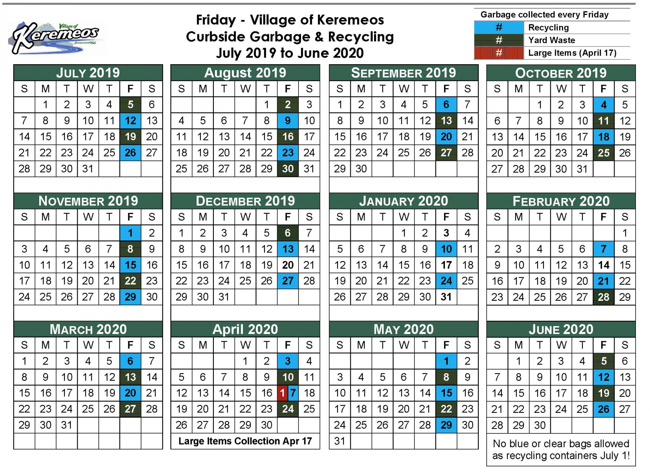 Somerville Yard Waste Calendar