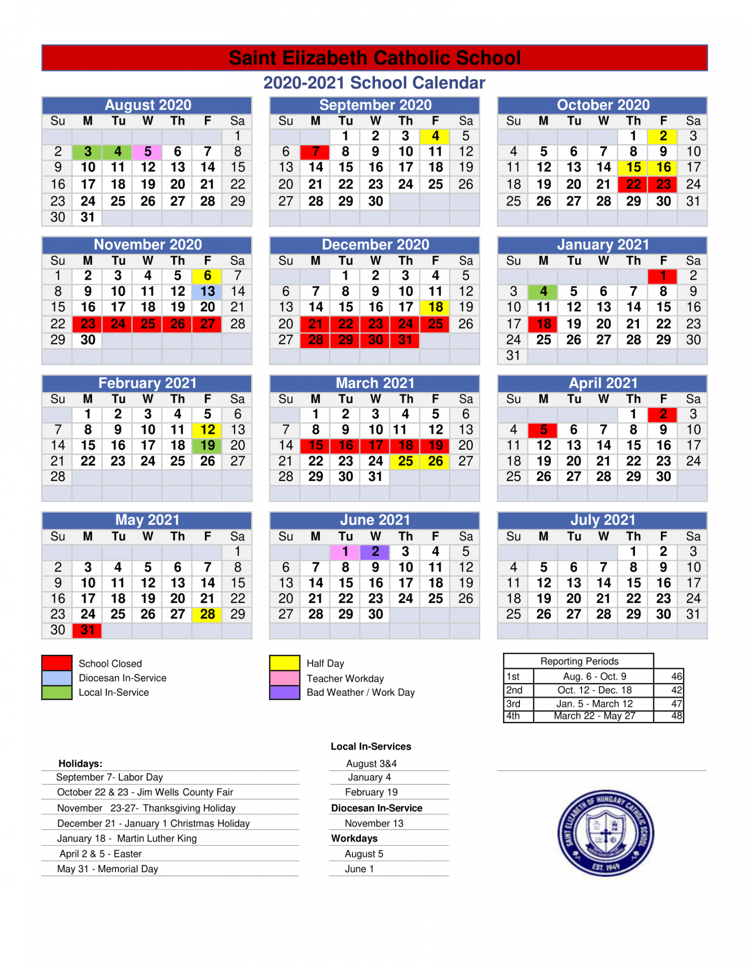 Academic Calendar Scsu