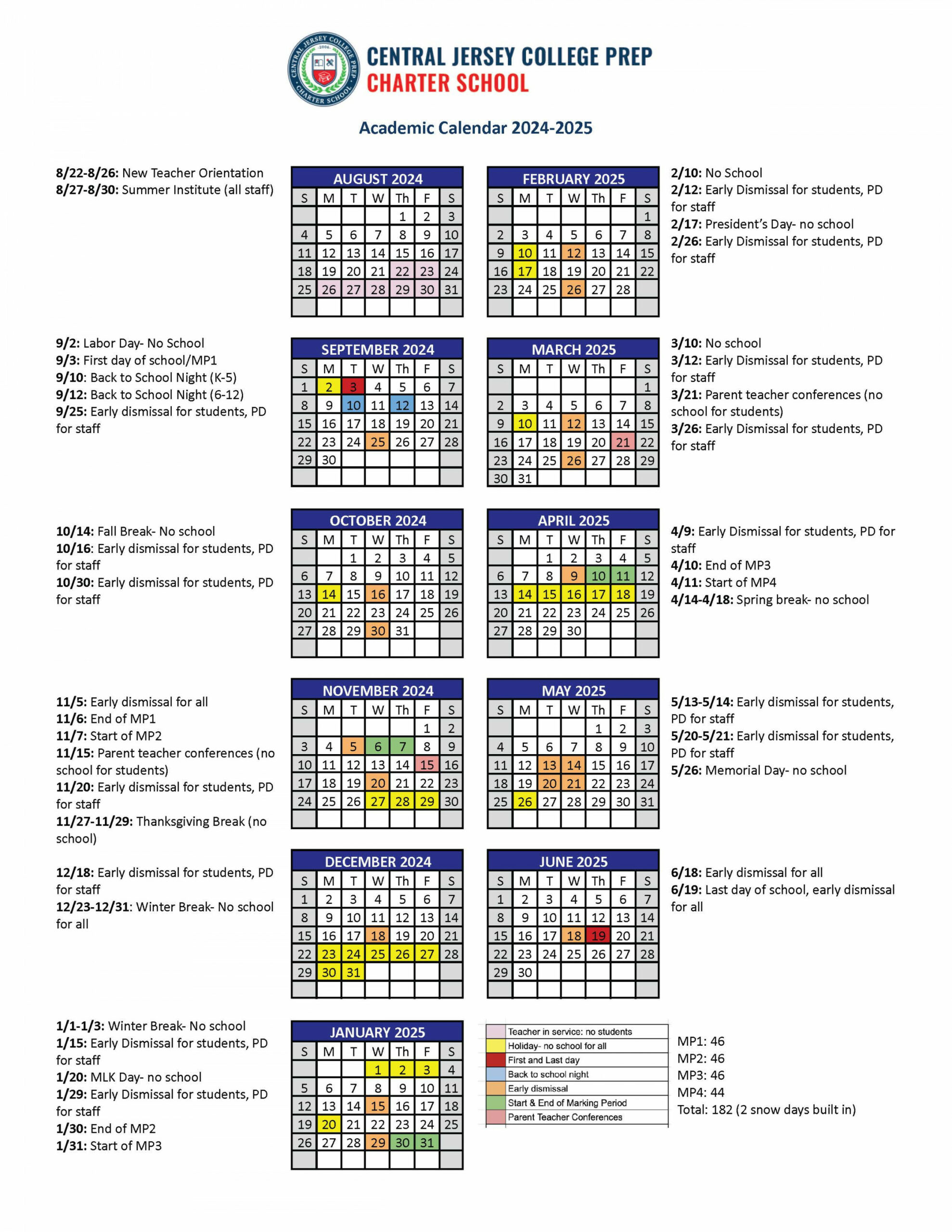 - Academic Calendar - Somerset & New Brunswick - CJCP