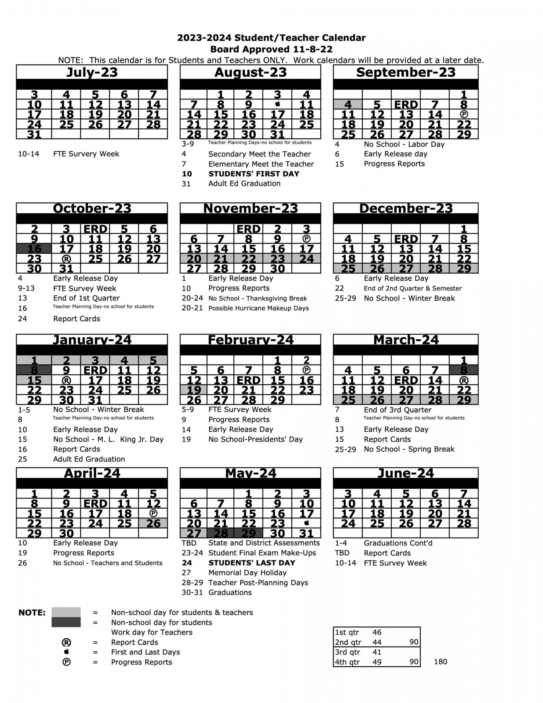 Calendar  Sanders Memorial Elementary School