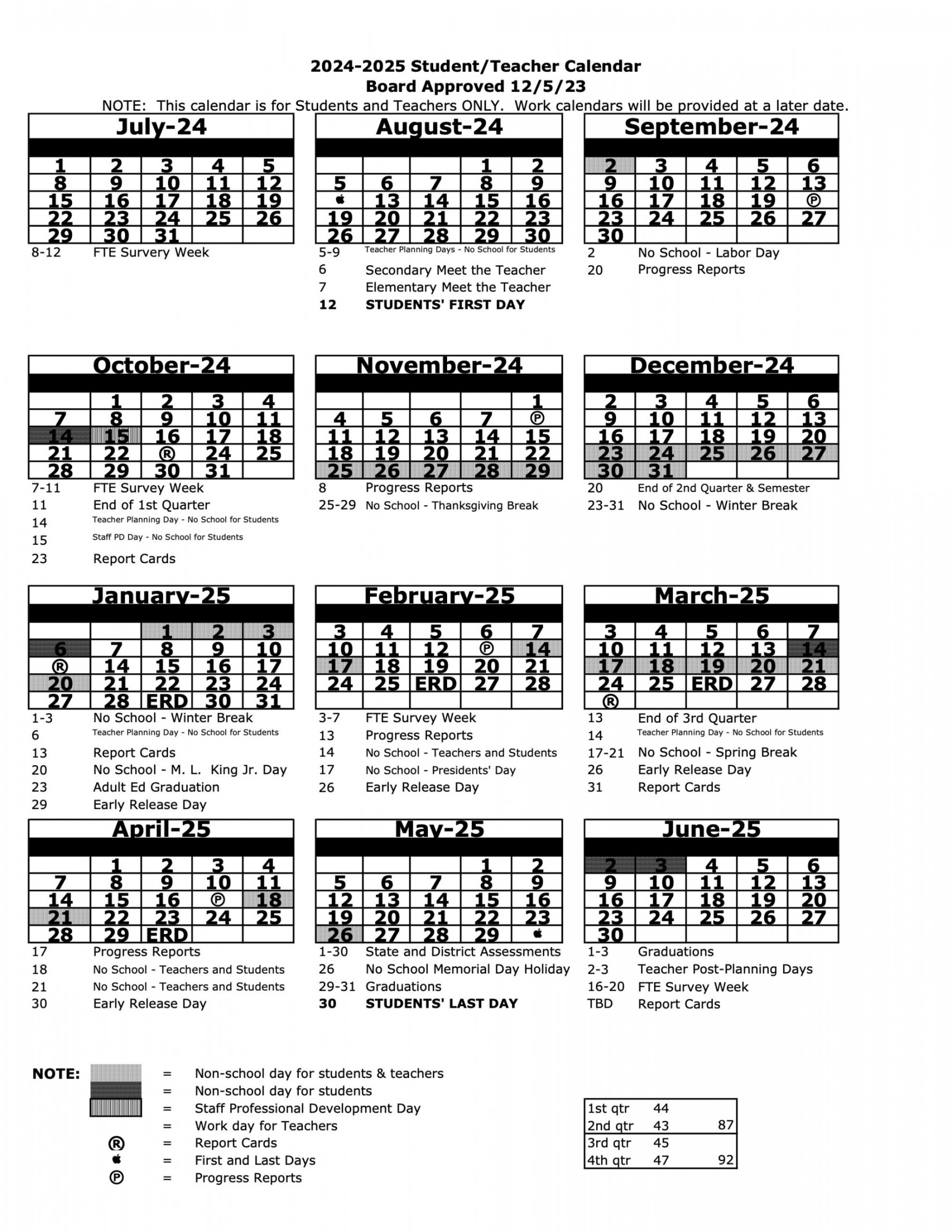 District Calendar  Connerton Elementary School