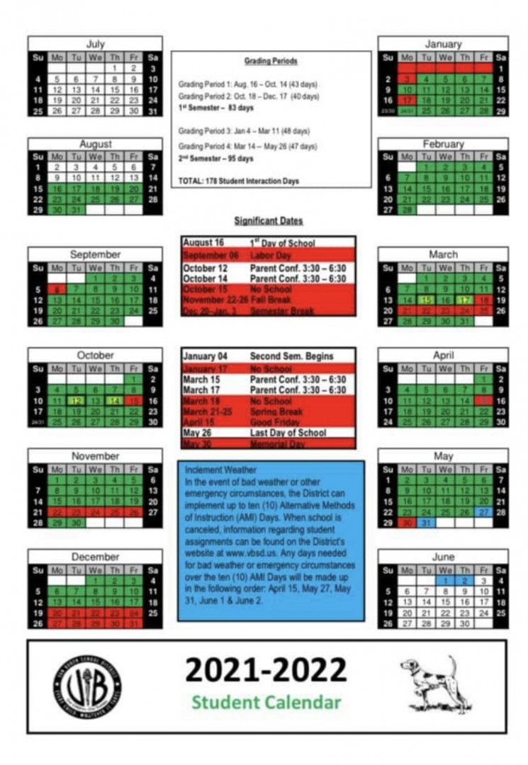 District  Calendar