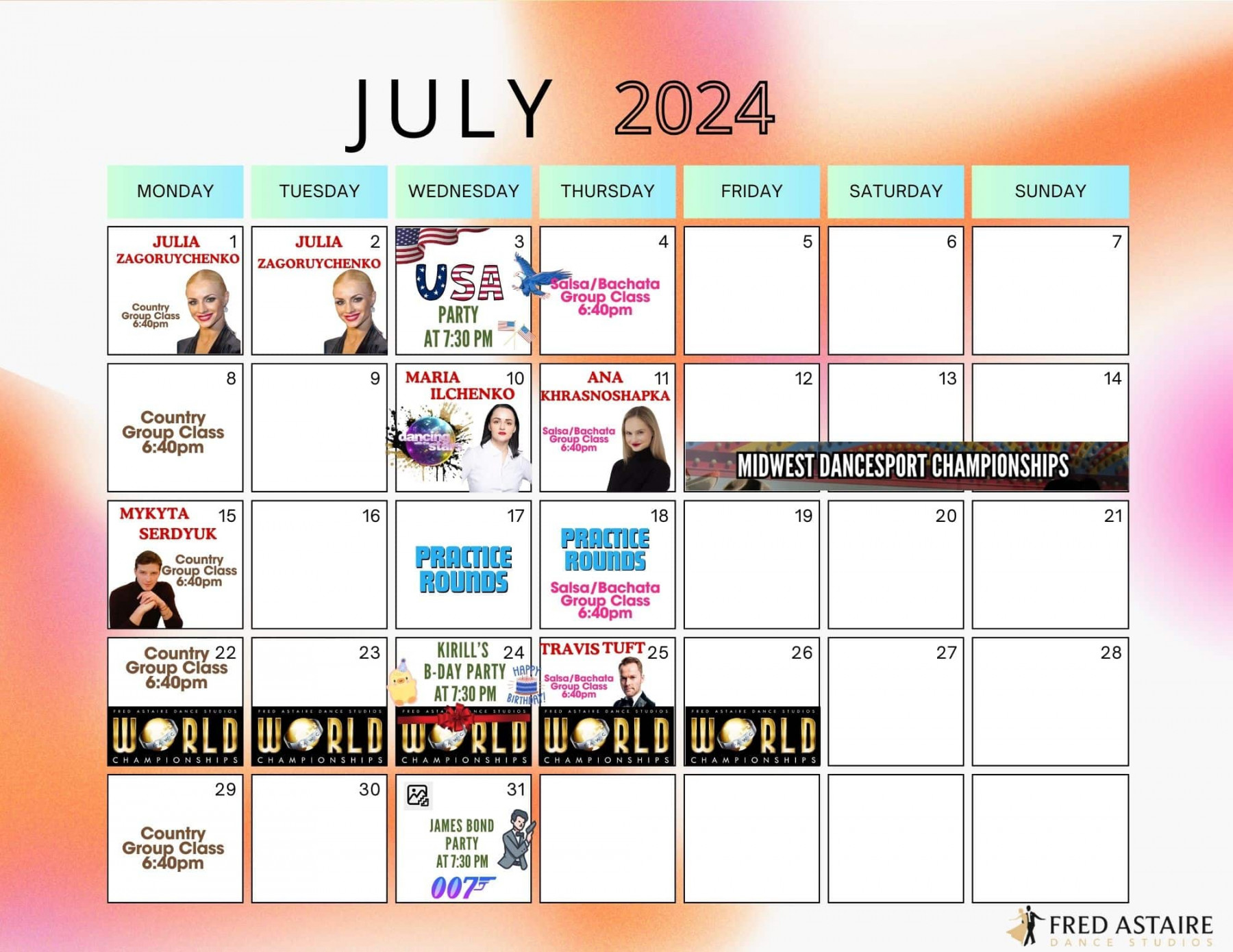 Our Dance Calendar - North Scottsdale