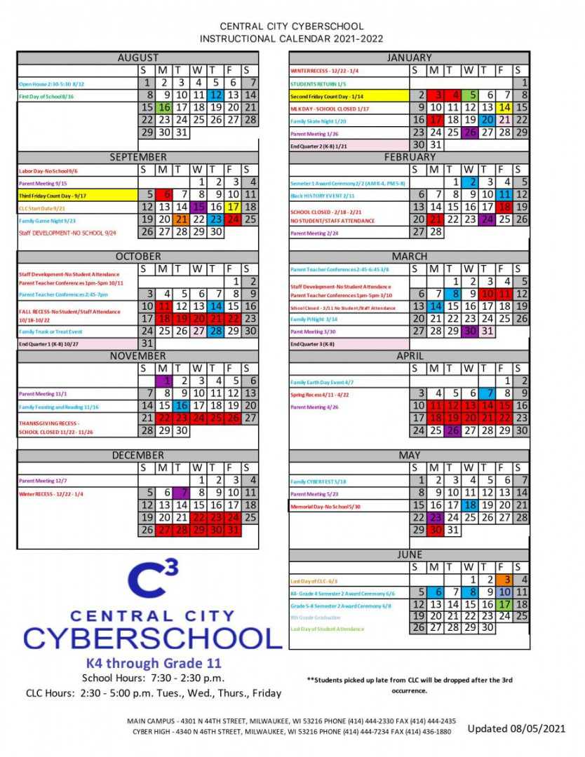 Pa Cyber Calendar -