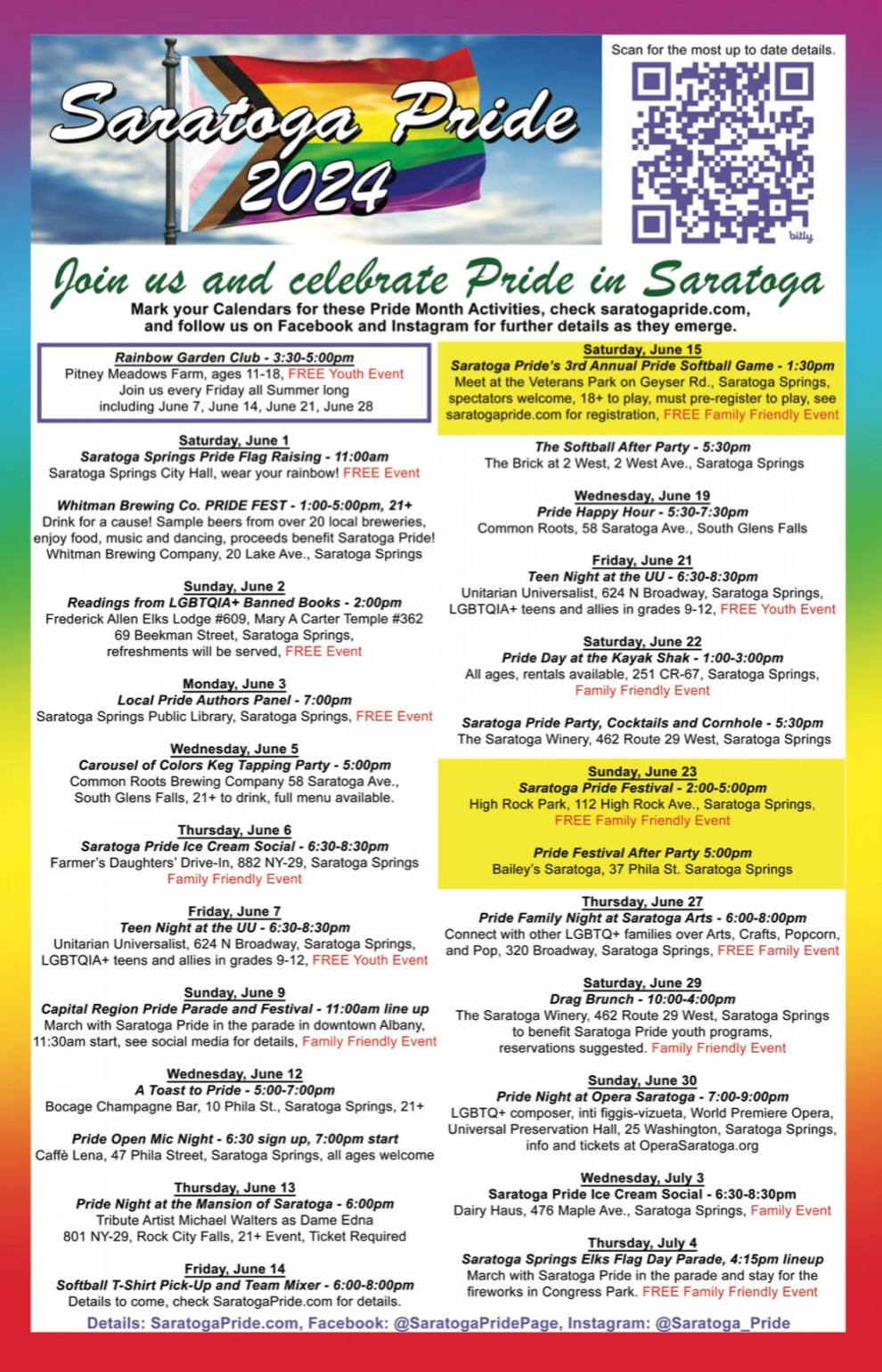 PRIDE MONTH CALENDAR! — Saratoga Pride