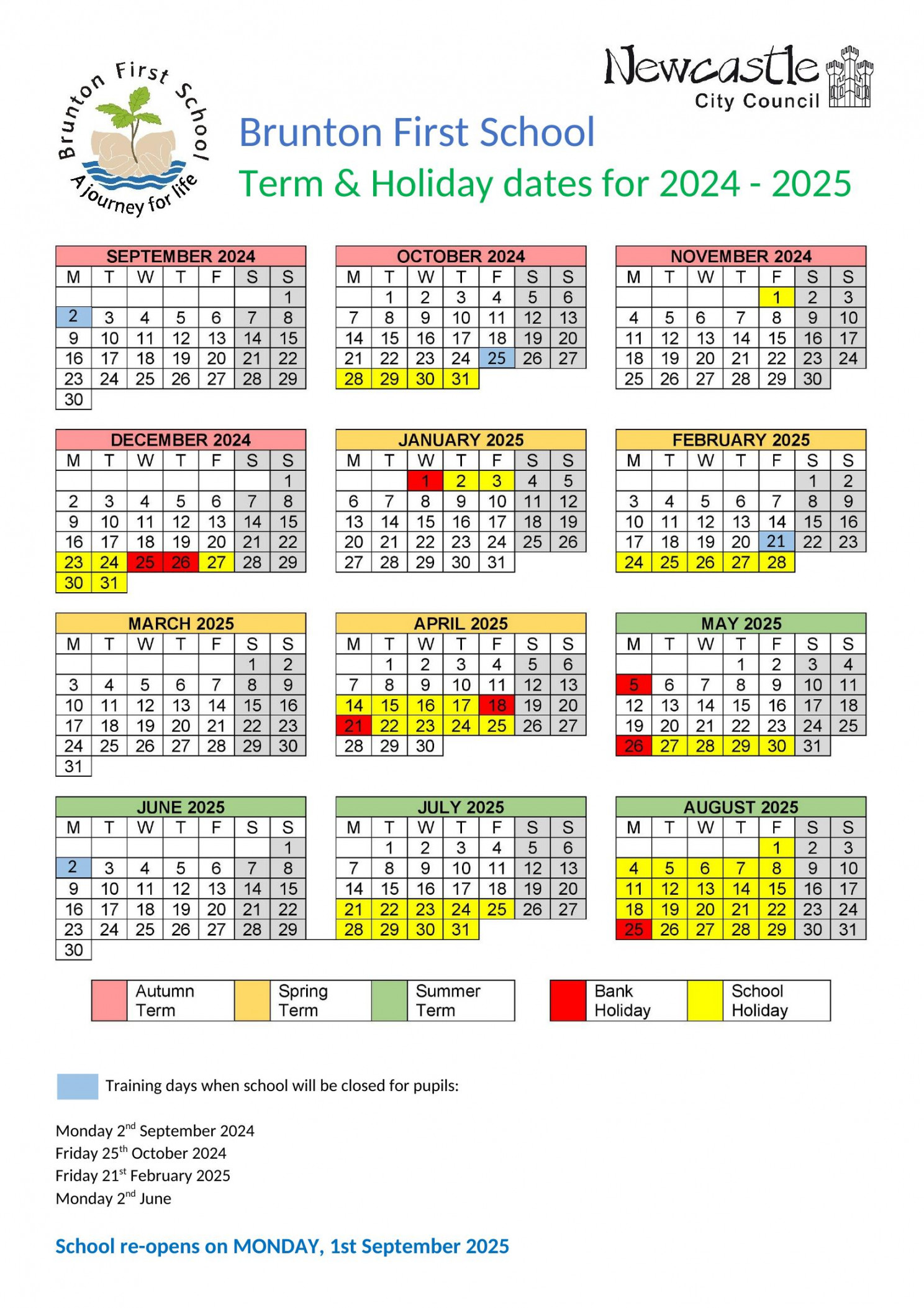 Term Dates - Brunton First School