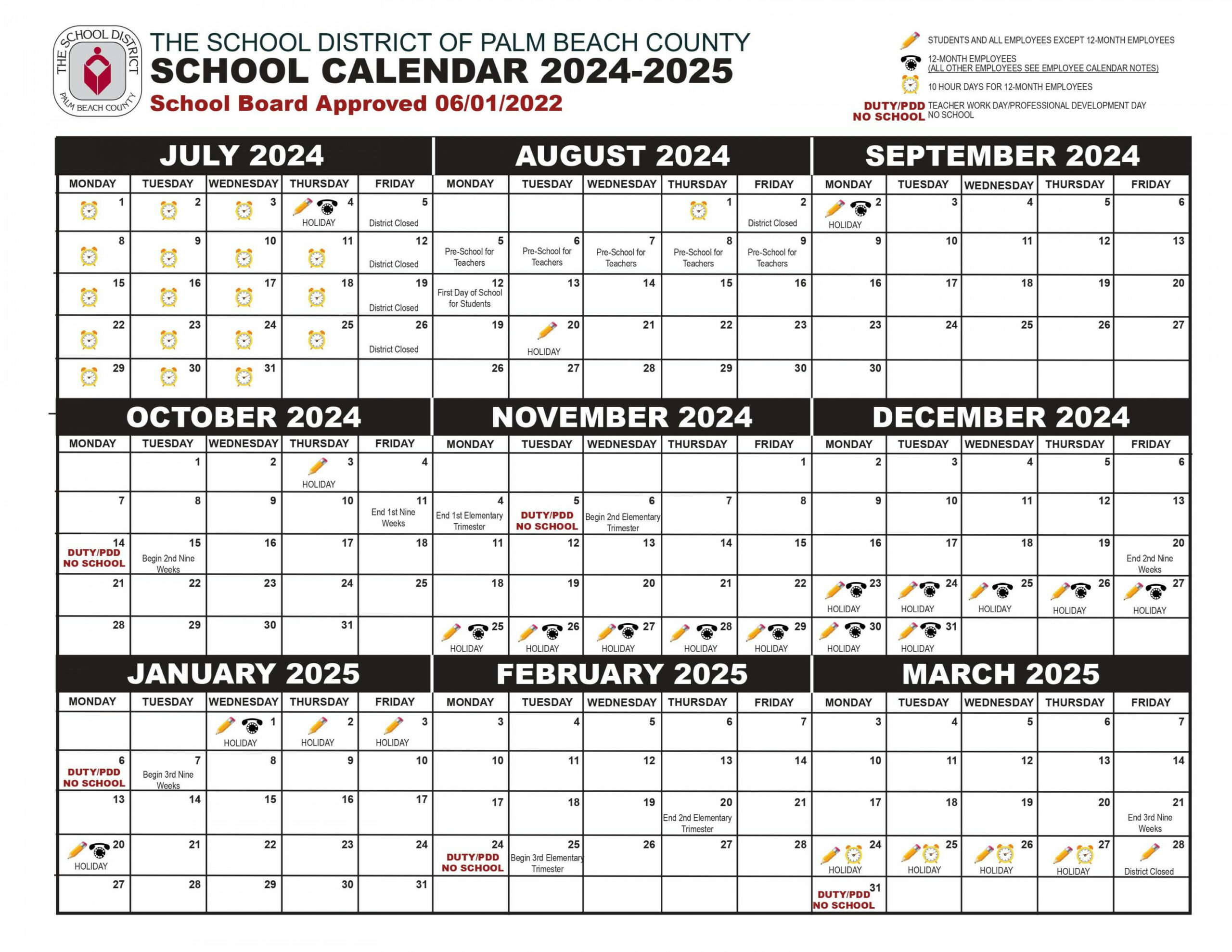 When will school start ? See Palm Beach County schools calendar