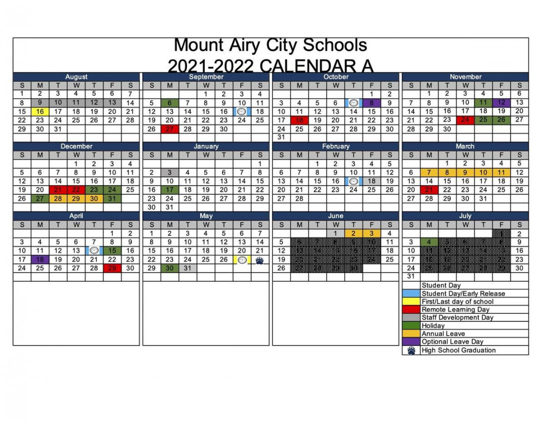 - Calendar Proposals  Mount Airy City Schools